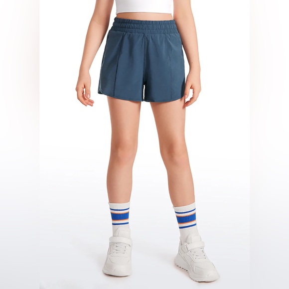 Feathery-Fit Soft Girls Mesh Liner Shorts with Zip Pockets - Picture 2 of 5